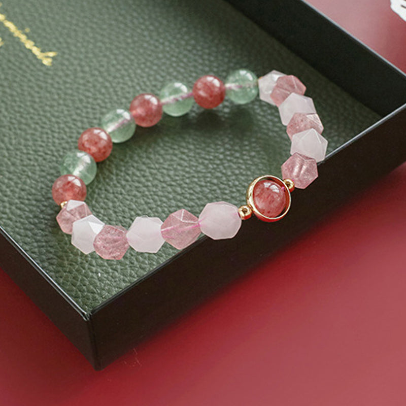 Natural Crystal Beads Cut Bracelet