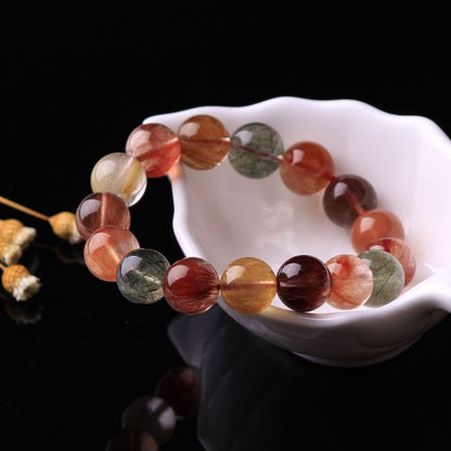 Natural Brazilian Color Hair Crystal Bracelet