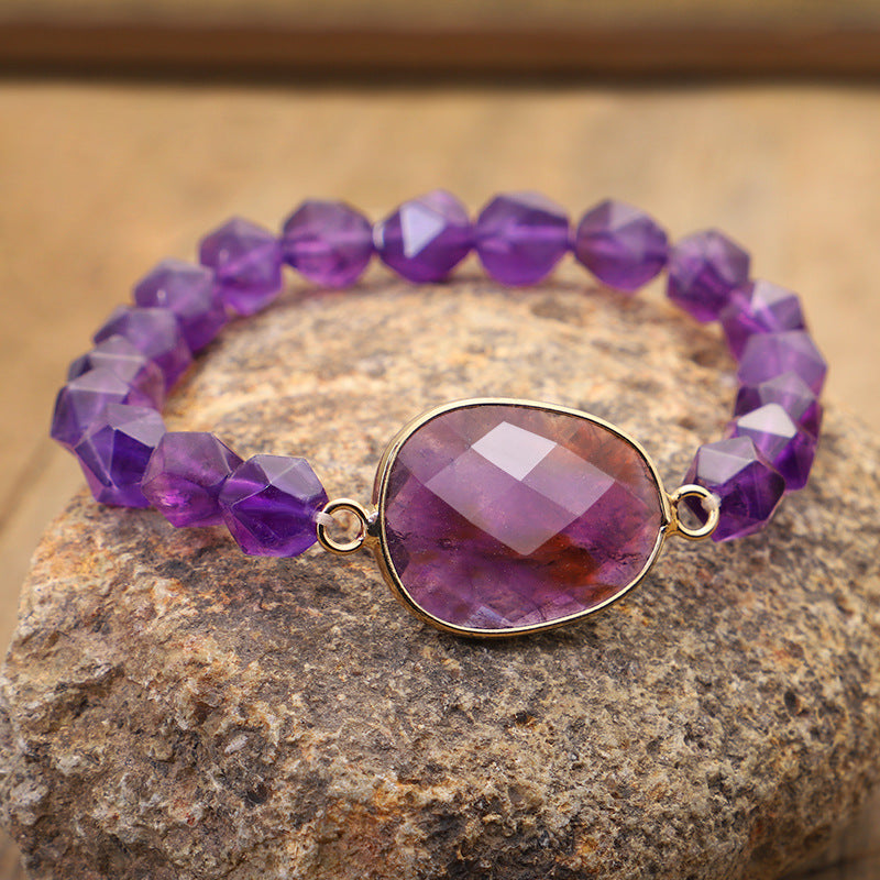 Classic Faceted Amethyst Bracelet