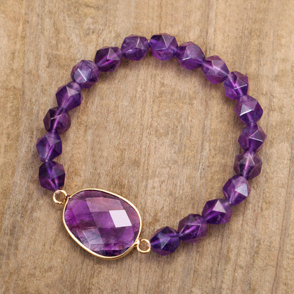 Classic Faceted Amethyst Bracelet