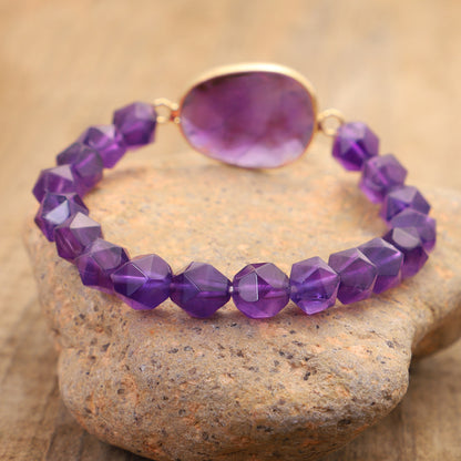 Classic Faceted Amethyst Bracelet