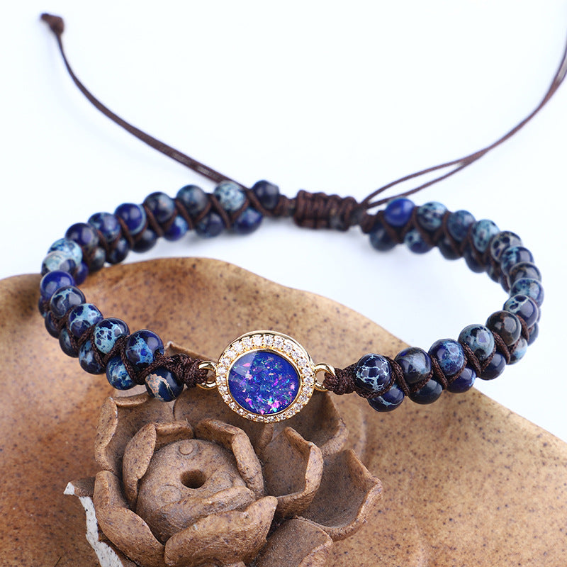 Blue Emperor Stone Beaded Bracelet