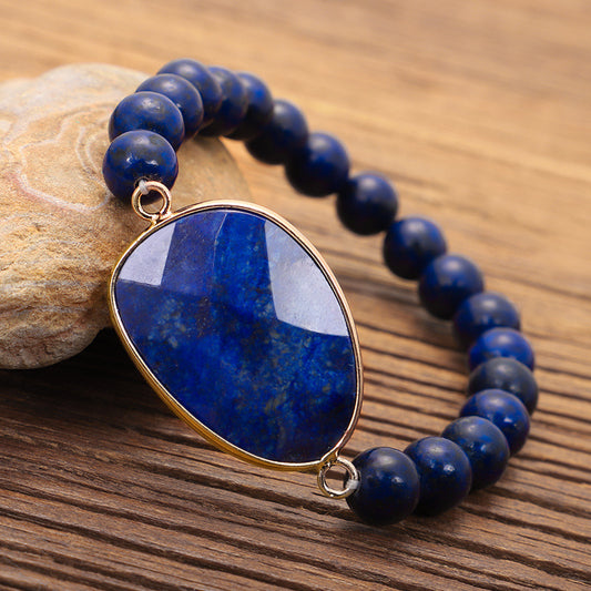 Bound Faceted Lapis Lazuli Bracelet