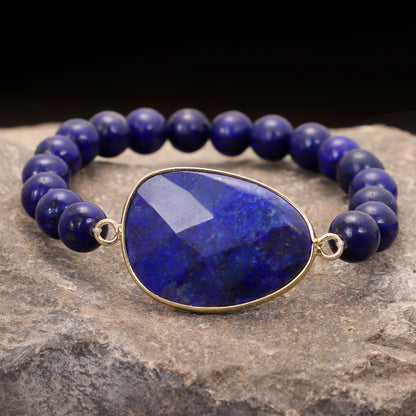 Bound Faceted Lapis Lazuli Bracelet